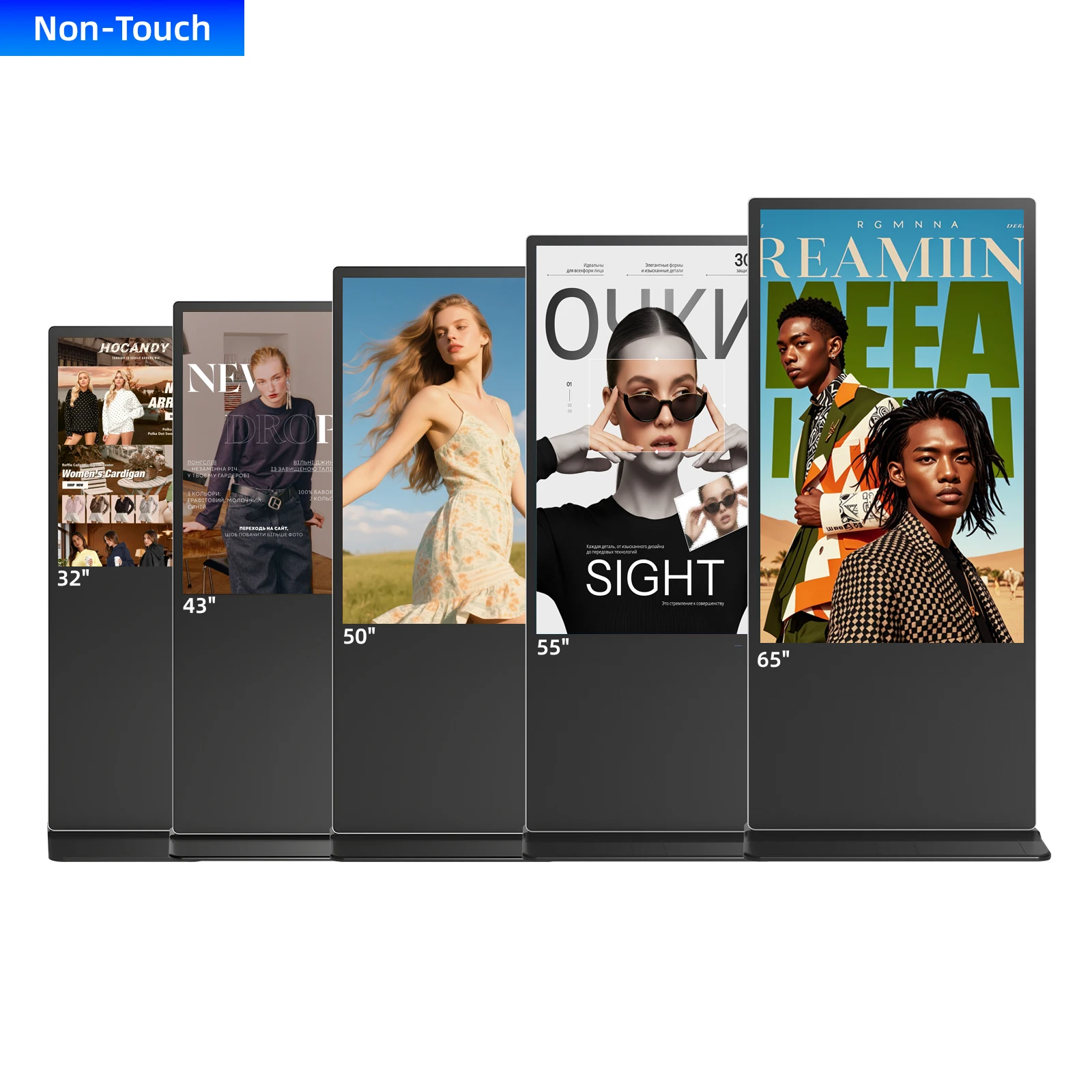 

43-дюймовый ЖК-монитор для рекламы, электронные рекламные доски, умный рекламный экран, вертикальный цифровой дисплей для рекламы