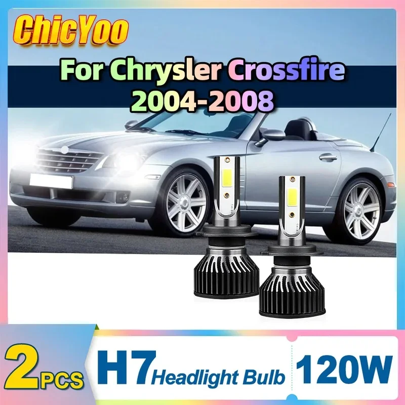 2PCS 20000LM High Power LED Headlights Bulbs Super Bright Car Lights 12V 6000K Plug And Play For Chrysler Crossfire 2004-2008