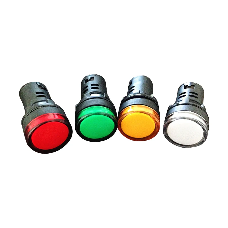 

LED Signal Indicator AD16-22DS Signal Indicator Solid Color DC12V/24V/36V AC220V/380V 5 Pcs/pack