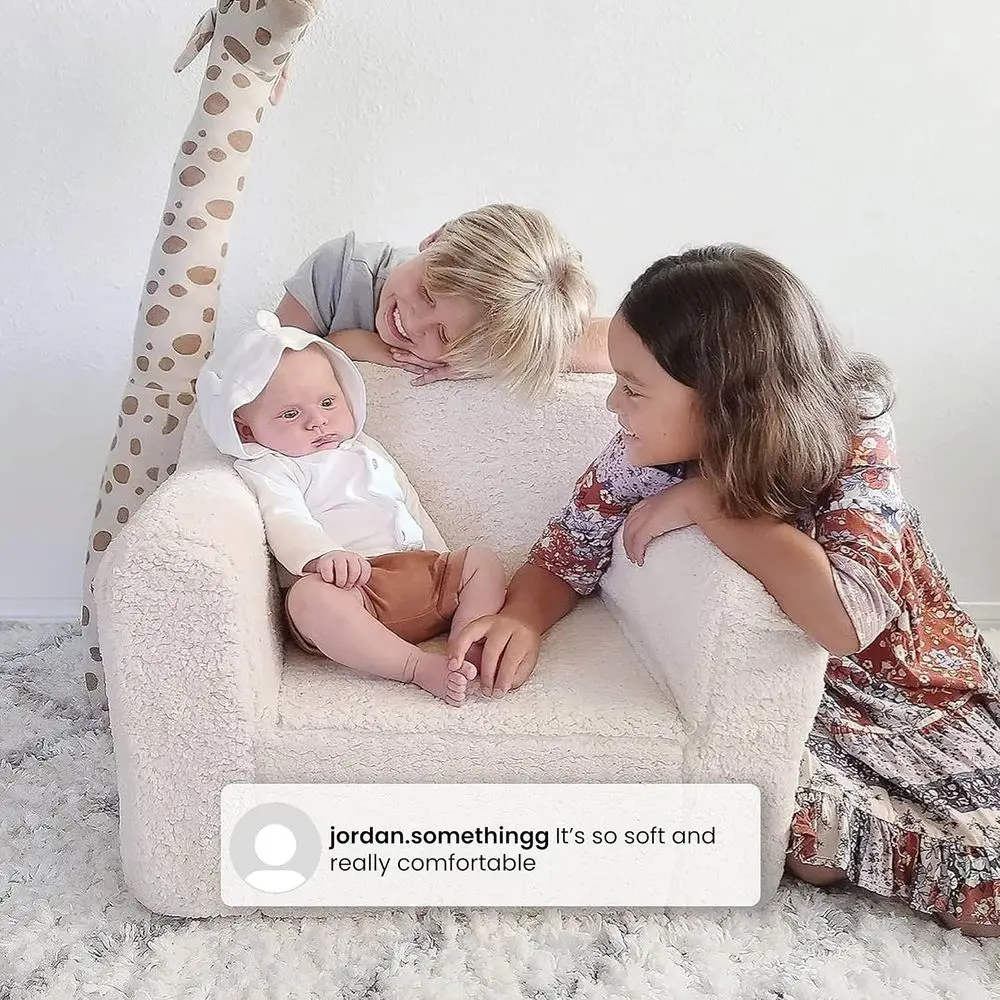 Cream Cozee Upholstered Sherpa Chair