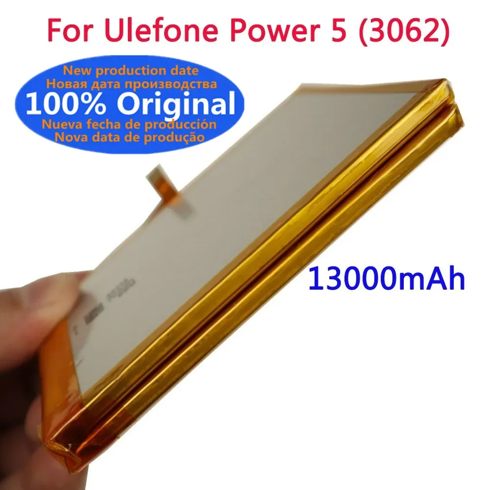 New 13000mAh 100% Original Battery For Ulefone Power 5 Power5 6.0inch MTK6763 6+64G Smart Mobile Phone Replacement Batteria