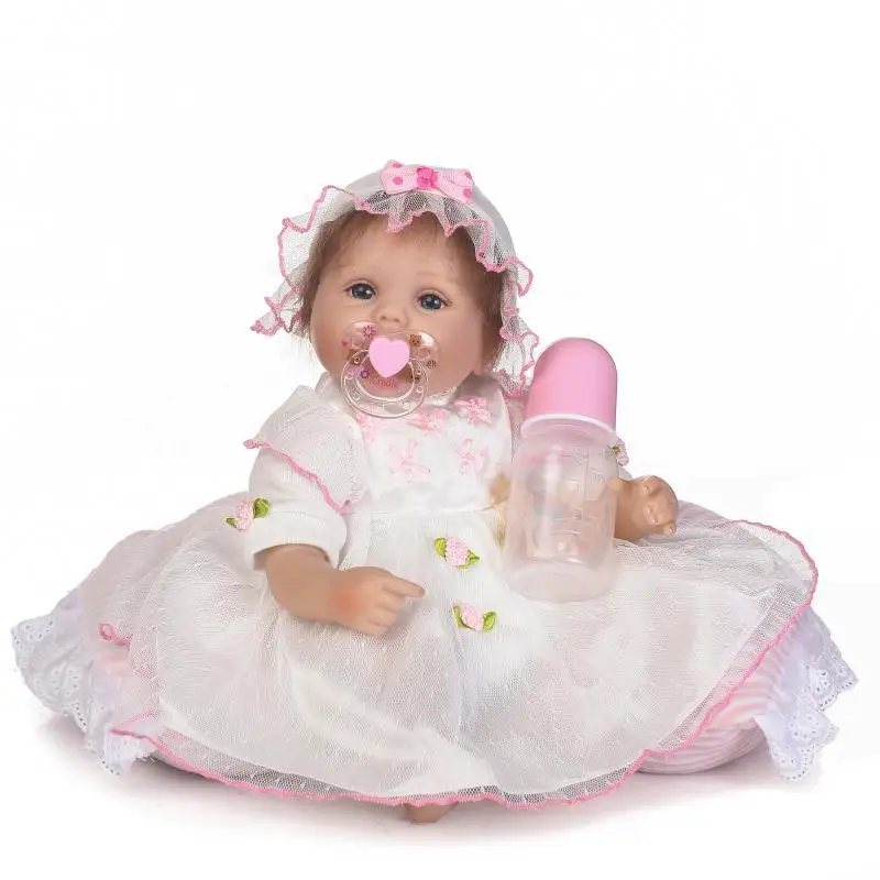 

42cm Likelife Reborn Dolls Soft Cotton Cloth Body Realistic Vinyl Silicone Doll Newborn Baby Doll