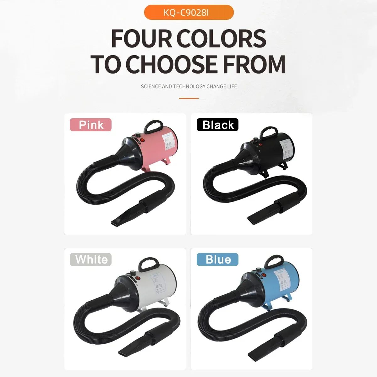 A  New arrival 2200W high power pet grooming hair dryer blower stepless adjustable speed mute smart pet hair force dryer