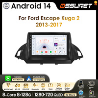 OSSURET 9'' Car Radio Autoradio for Ford Kuga 2 Escape 3 2013 - 2017 Multimedia 4G - LTE GPS Navigation DSP 4G WIFI BT Autoradio