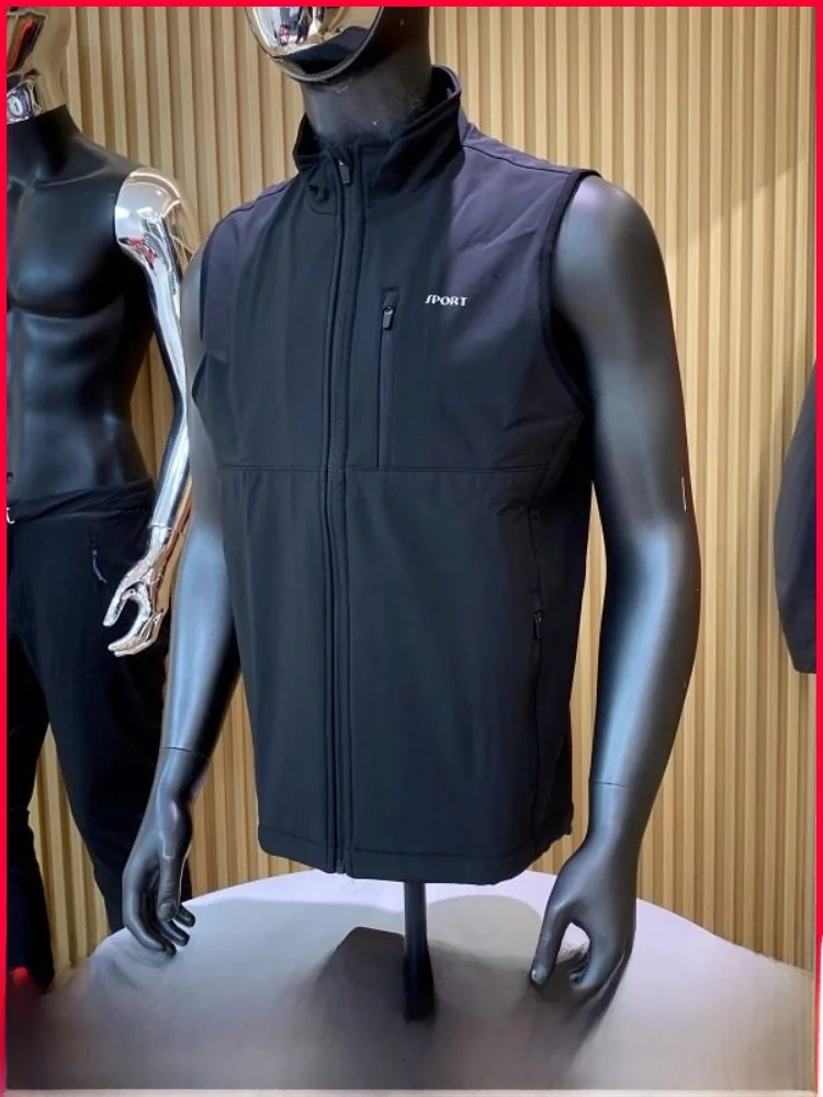 

Водонепроницаемый, ветрозащитный, дышащий спортивный жилет-куртка с воротником-стойкой для мужчин и женщин, осенне-зимняя новинка