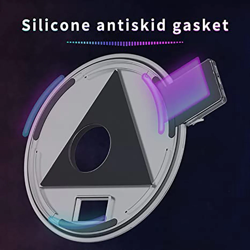 DC5V Adjustable ABS Console Shining Base USB RGB LED Console Stand with Light Indicator for PS5 Game Host Holder Accessories