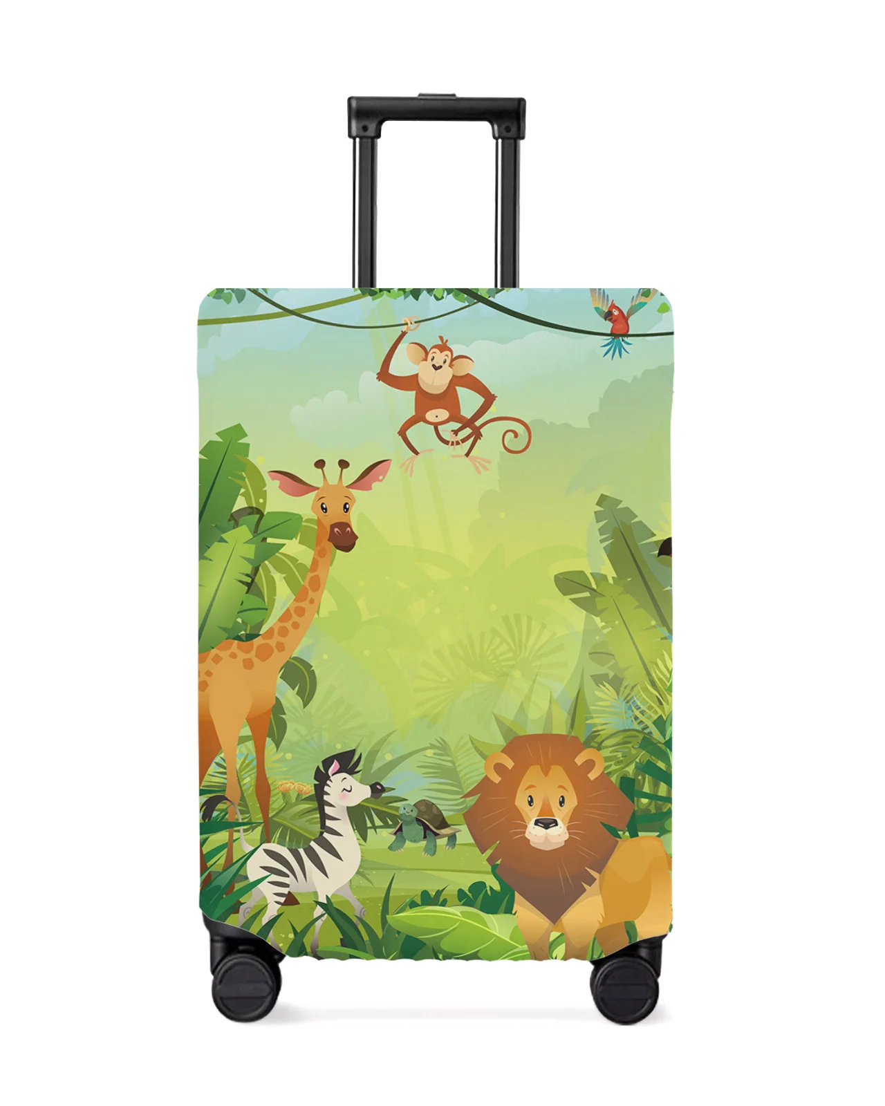 

Tropical Jungle Cartoon Animal Lion Travel Luggage Cover Elastic Baggage Cover Suitcase Case Dust Cover Travel Accessories