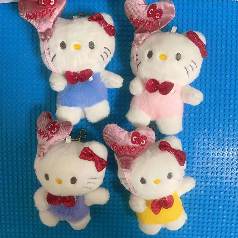 Porte-clés en peluche Sanurgente Hello Kitty, jouet de beurre d'amour de dessin animé mignon, pendentif de sacs, cadeau de décoration, nouveau