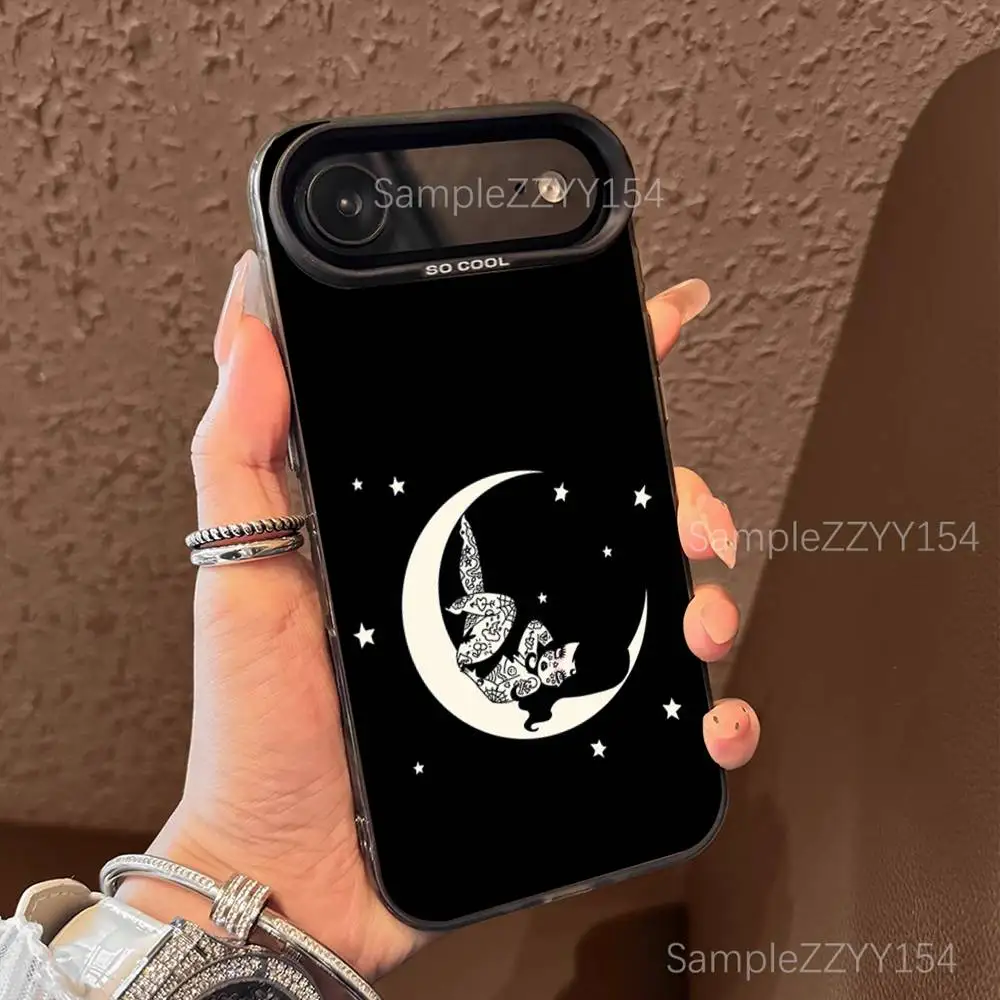 حافظة هاتف Valfre Art Prints لهاتف iPhone 17,16,15,14,13,12,X,8,Pro,Max,Plus,E,SE4,Air,Mini Black IMD Matte #5