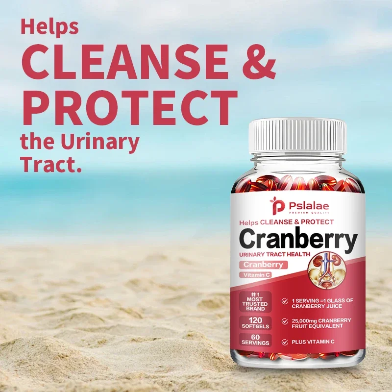 Kapsul Cranberry organik-mendukung sistem urin kesehatan kantung darah, kaya antioksidan dalam Vitamin C