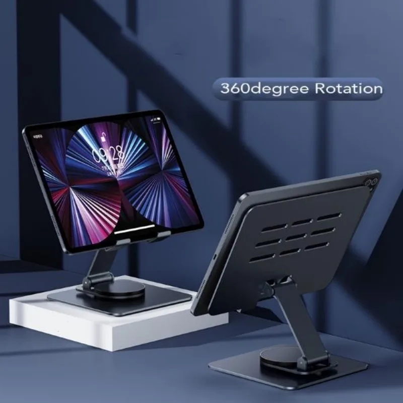 Tablet Stand For Swivel 360° Rotating Base Foldable Adjustable Holder For Drawing Compatible With IPad Pro/Air/Mini And More