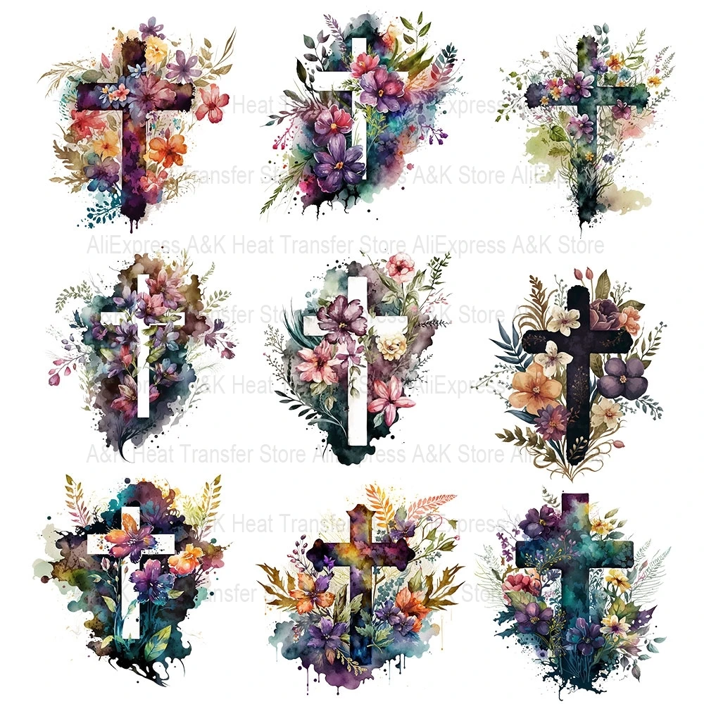 Floral Cross Iron O…