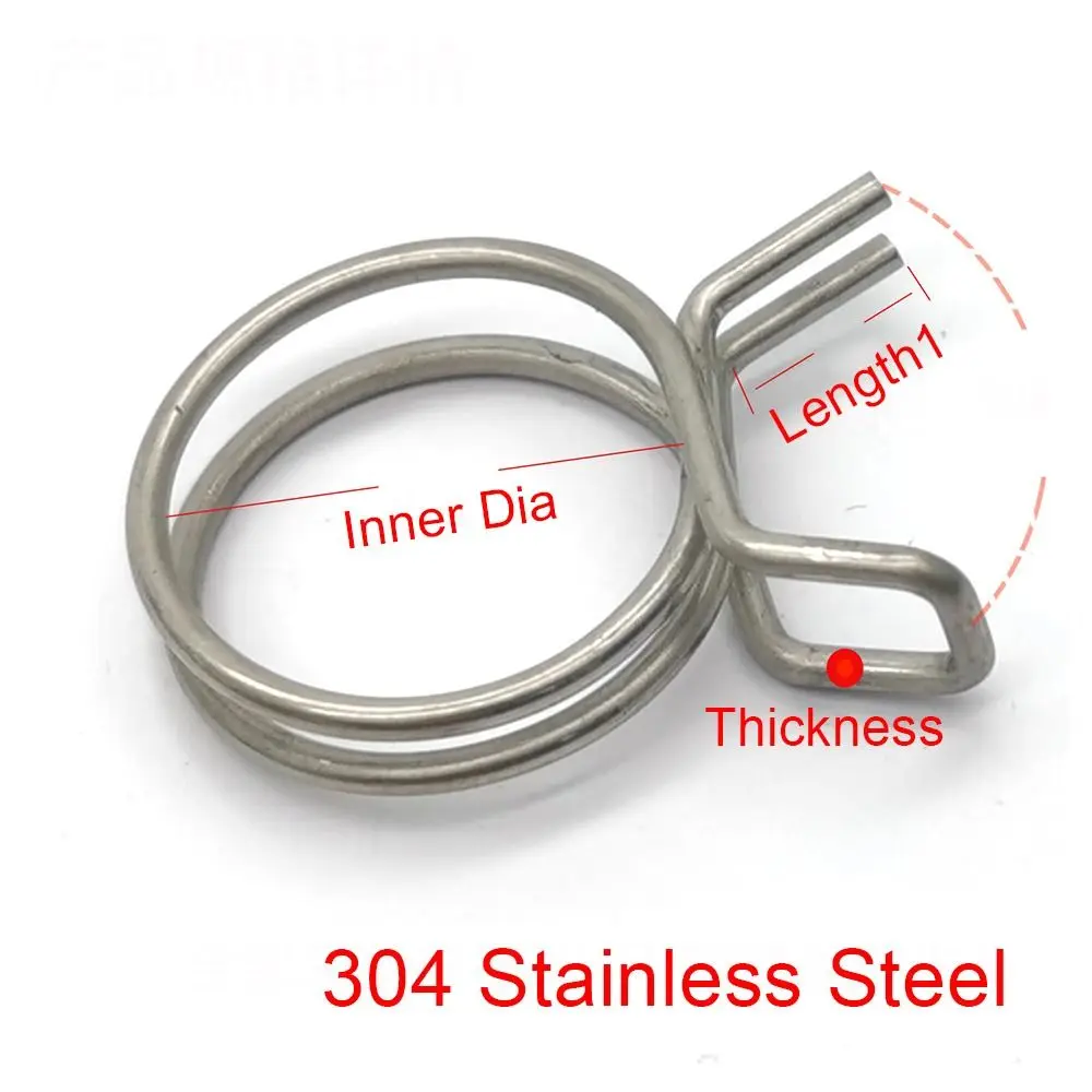 10Pcs/set Durable Spring Clips Hose Clamp Assortment Kit Fuel Line Pipe Clips 5mm-12mm Tube Spring Clips Motorcycle Scooter