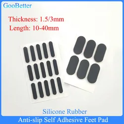 10Pc Thickness 1.5/3mm Anti-slip Self Adhesive Silicone Rubber Feet Pad Shockproof Oval Mat Protectors For Keyboard Base Cabinet