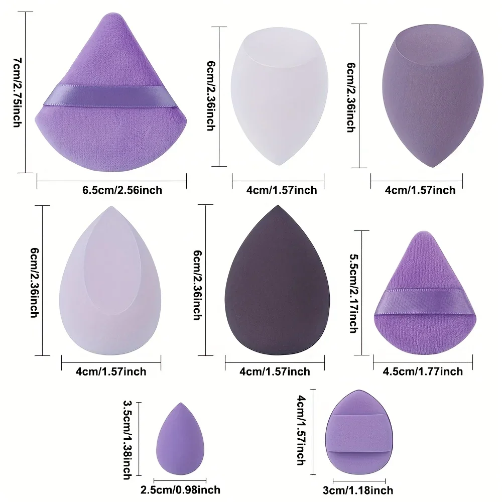 14 pezzi spugna per trucco frullatori cosmetici in velluto spugna per trucco soffio per dita soffio per fondotinta accessori per il trucco strumenti per il trucco