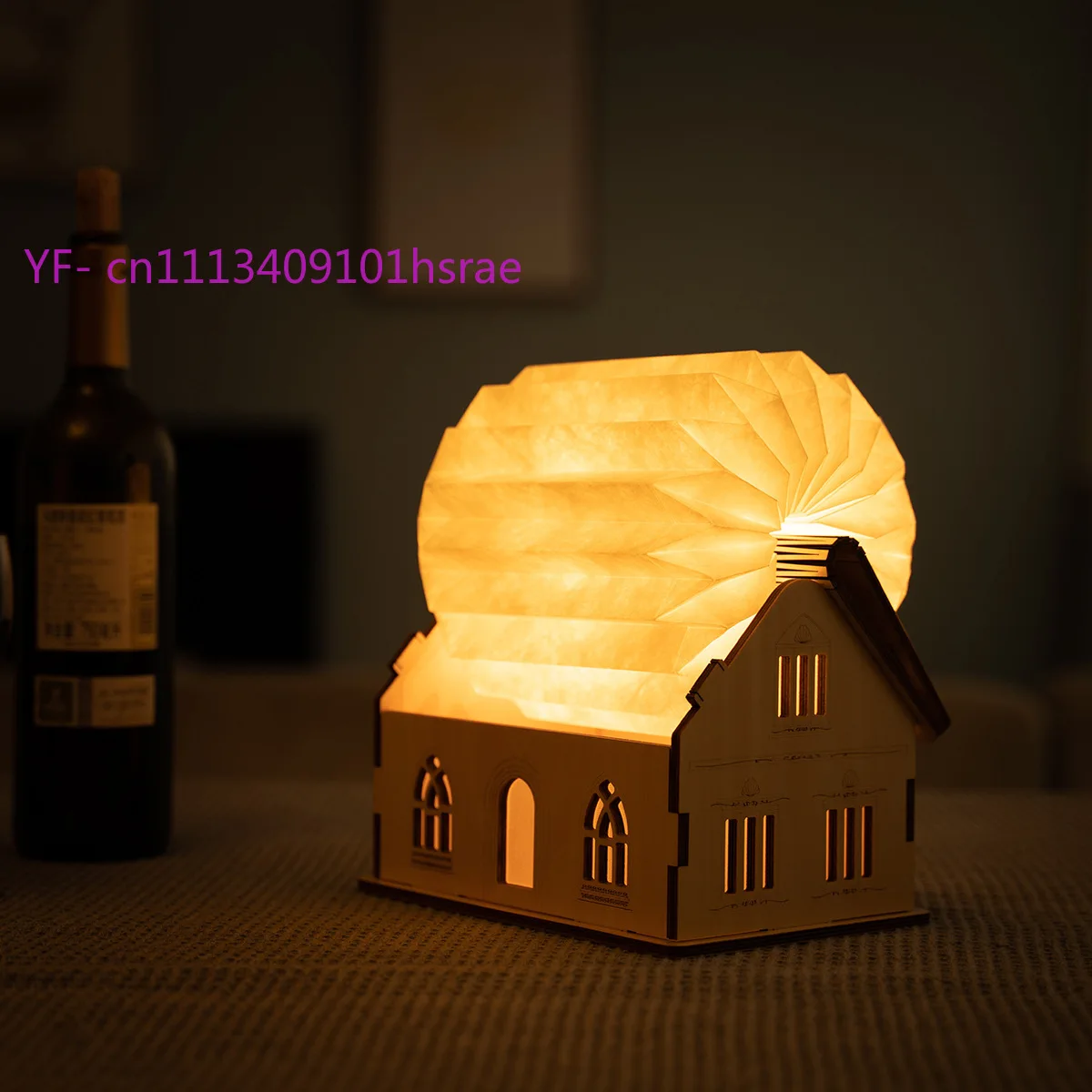 LED Foldable Book Light Mini House Lamp Warm Night Light Atmosphere Lamp Gift for Friends