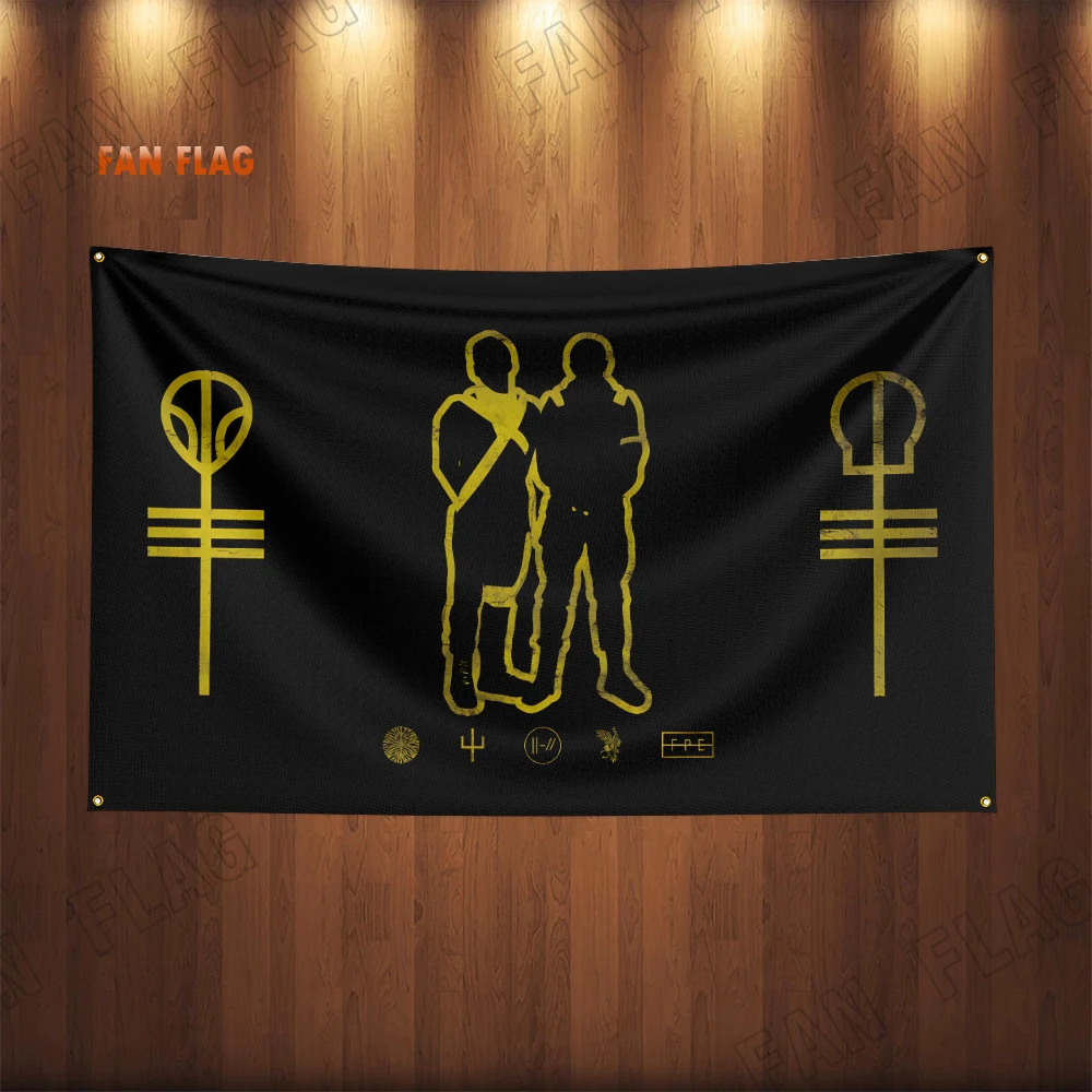 90x150 CM Twenty One Pilots Flag For Decorative 3x5ft Printing Banner Polyester Tapestry Poster Decoration Indoor OutDoor