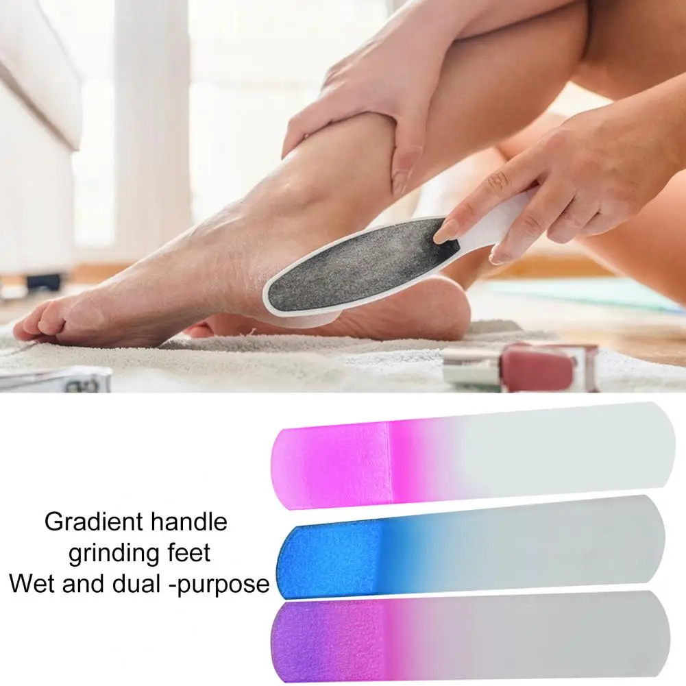 Foot File Gradient Color Tender Feet Dead-skin Remover Glass Foot Rasp Hard Skin Callus Remover Pedicure Tools Home Accessories