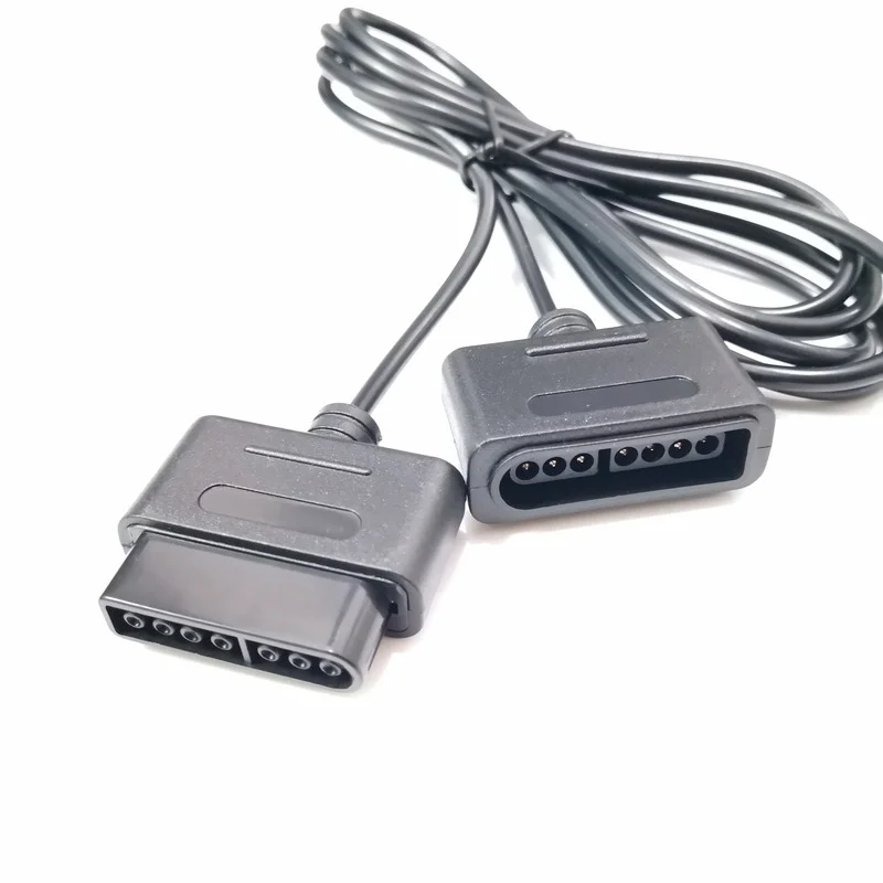 Cables de extensión de alta calidad para controlador de juegos SNES Super Nintendo, 1,8 M, Cable de alta calidad para controlador de 16 bits