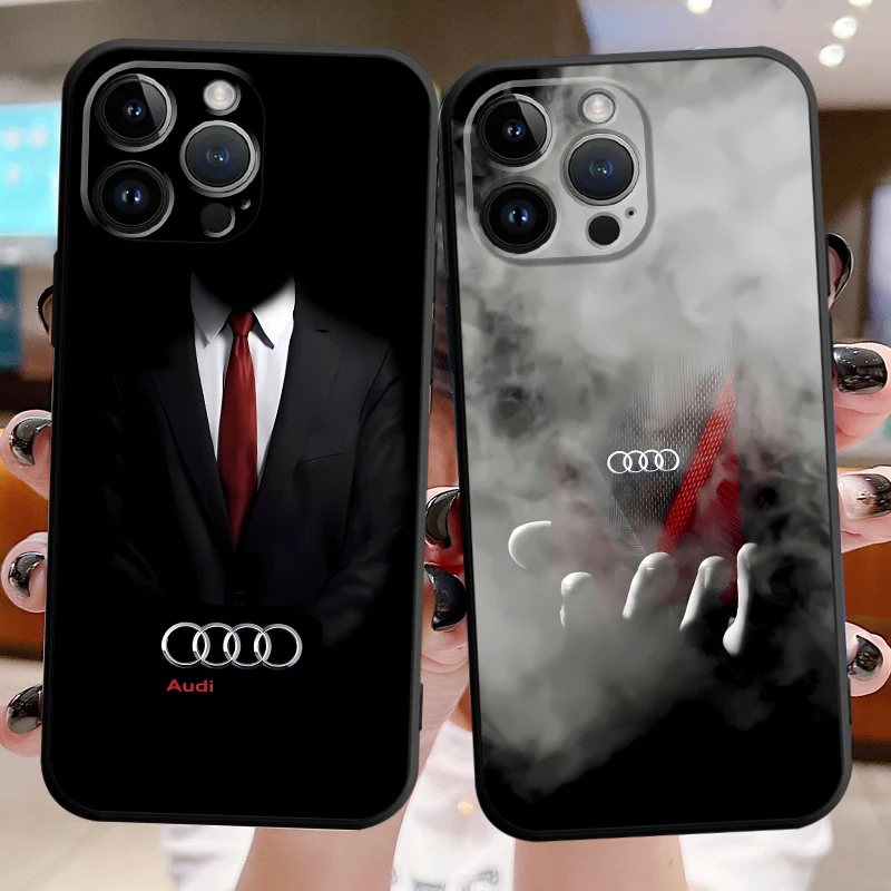 A-Audi RS Sport Car Phone Case for Apple iPhone 16 11 13 15 12 14 Pro Max 7 XR X XS 13 12 Mini 14 Plus 8 Soft Cover