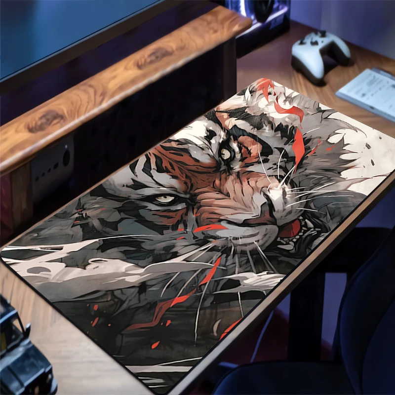 

Gaming Mouse Pad Anime Gamer Keyboard Pad Tiger Desk Mouse Mat Speed Rubber Cartoon High-Quality Motbook Computer PC Mousepad