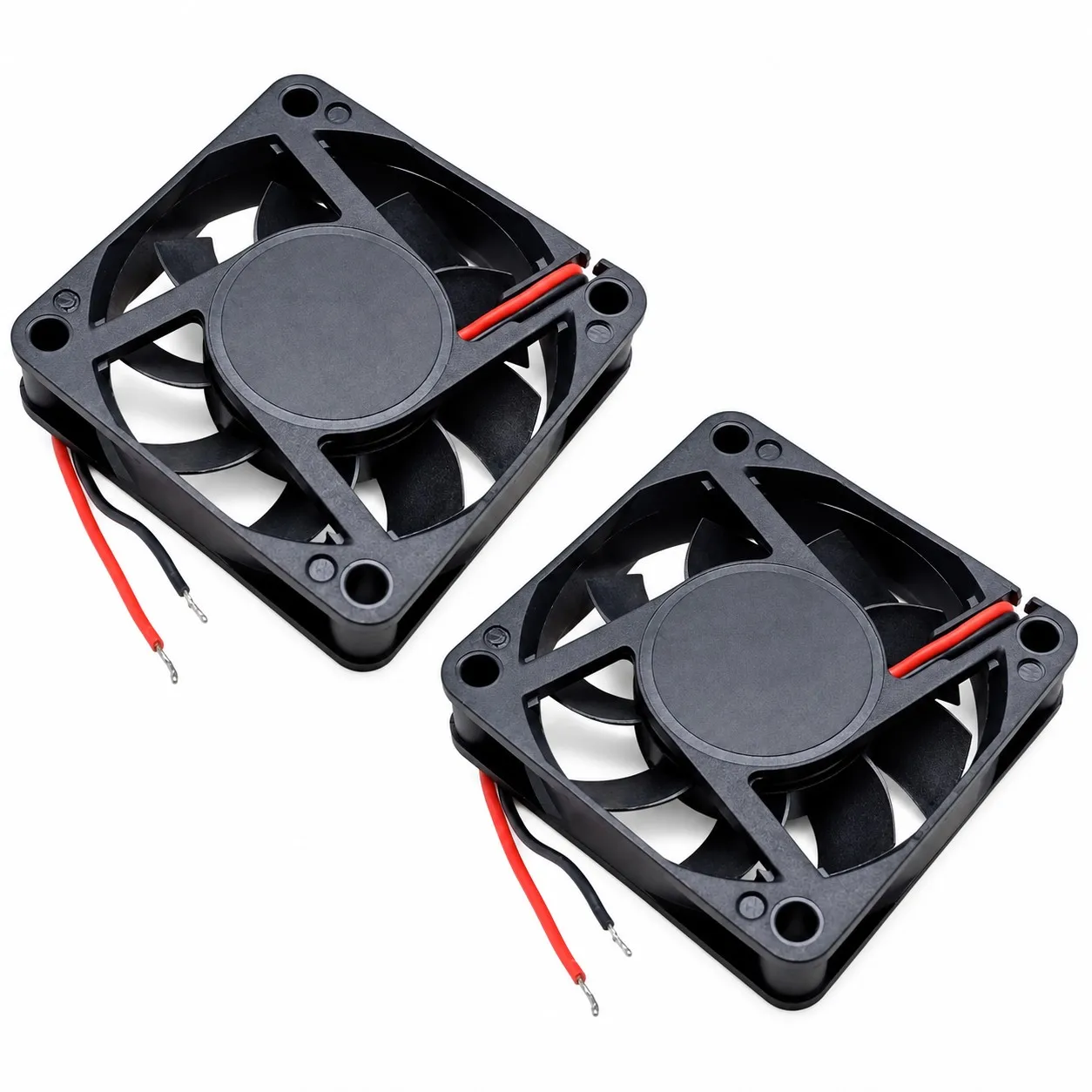 Cooling Fan 60x60x15mm 6015 2pcs 12V Double Ball Bearing for PC Cases, Power Supply, and Electric Vehicle Chargers