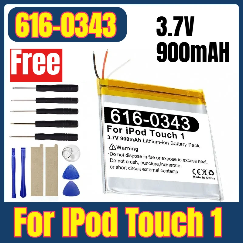 

616-0343 900mAh Battery for IPod Touch 1 Generation Rechargeable Battery + Free Tools