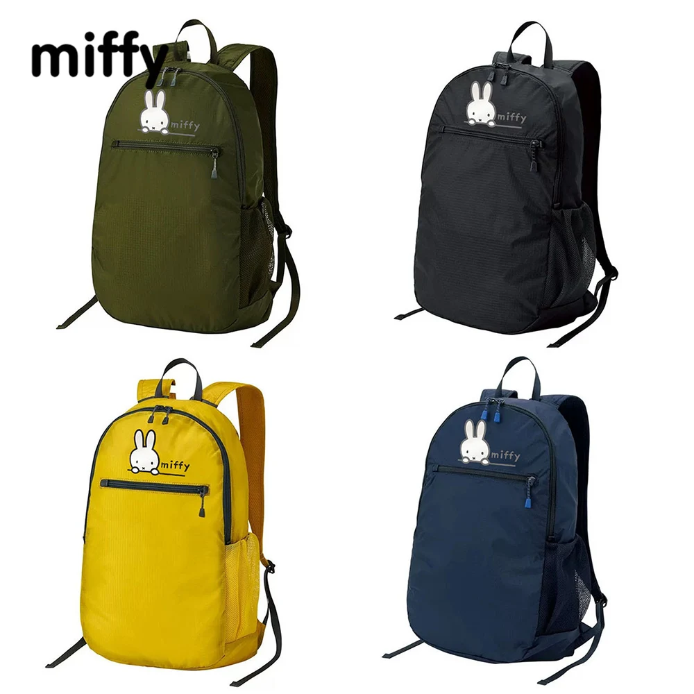 

Kawaii Miffy Nylon Storage Bag Backpack for Outdoor Travel Hiking Sports Large Capacity Lightweight Backpack Gift Toy for Girl