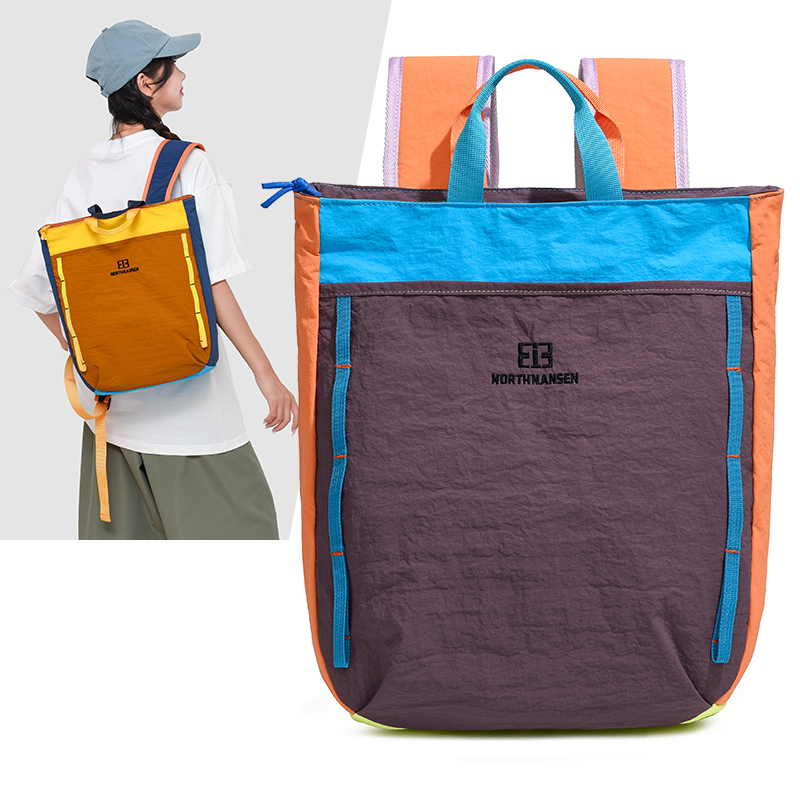  Dopamine gradient color backpack Street style casual handbag Fashionable trendy backpack Outdoor sports bag 