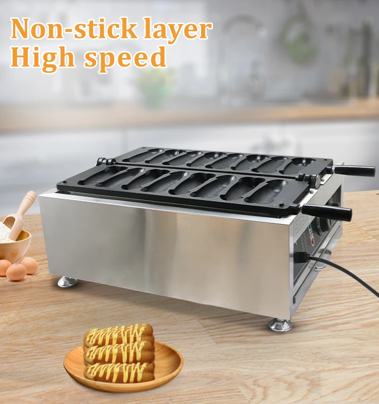 110V 220V Non Stick Commercial Waffle Maker 16 Pcs Penis Shaped Crep Machine