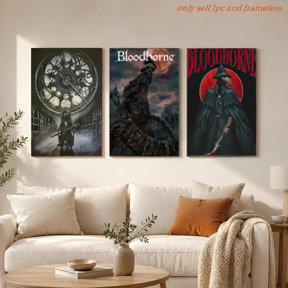 ARPG Soul B-Bloodborne Game Poster HD Anime Hot Theme Singer/OST/Movie-Waterproof Self-Stick Home Decor