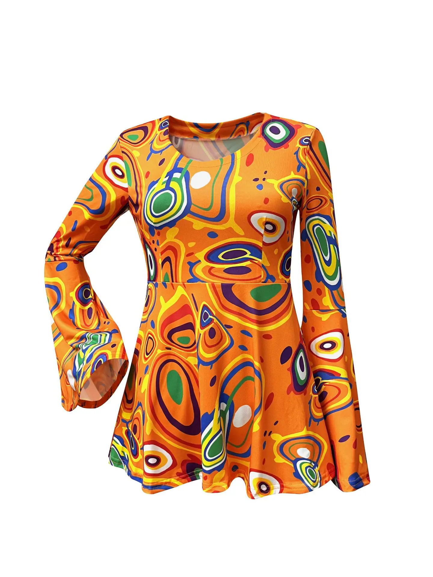 Déguisement Hippie Disco Femme Multicolore avec Bandeau – photo 13