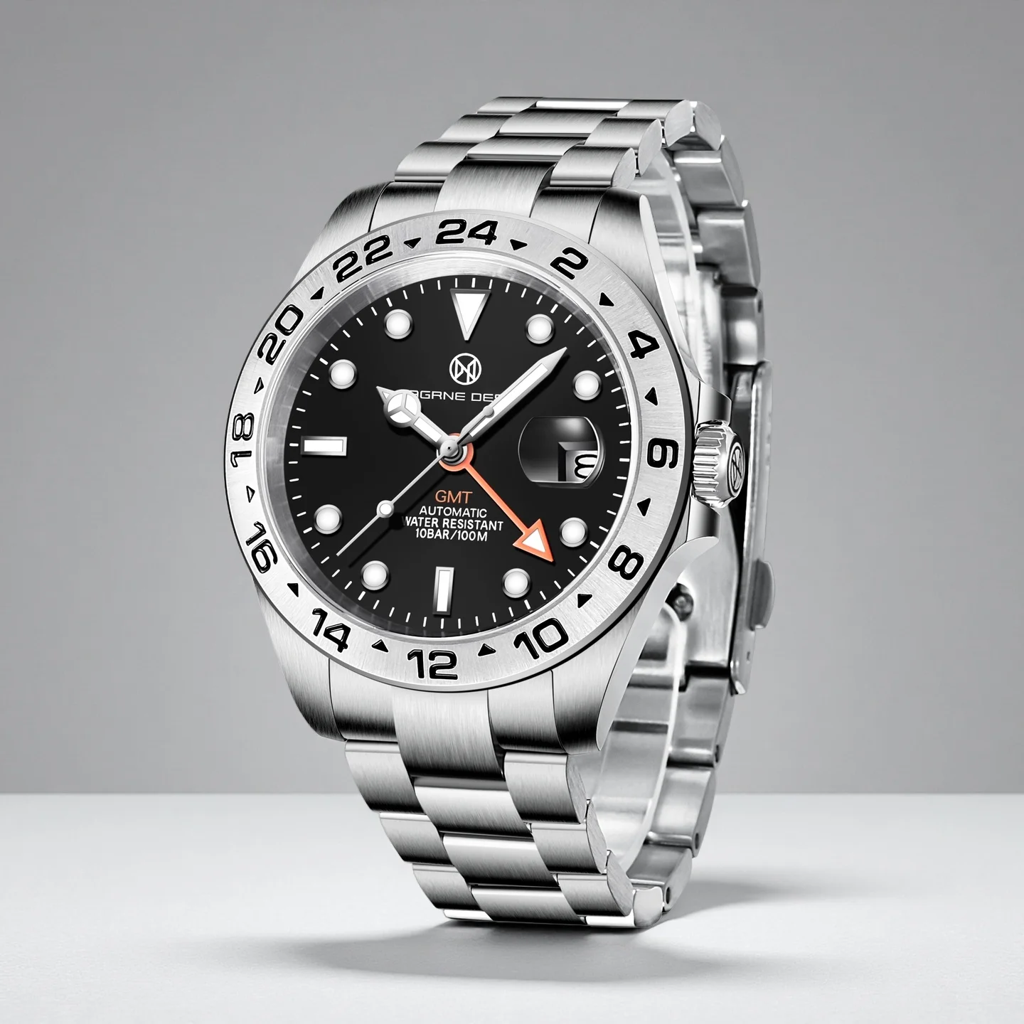 

PAGANE DESIGN 2025 Новые 42 мм мужские автоматические механические часы GMT Топ с сапфировым стеклом из нержавеющей стали для плавания 10 бар reloj hombre