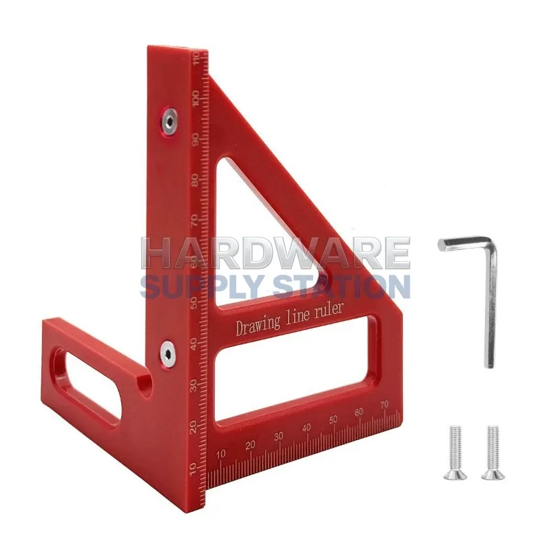 

Специальная разметочная линейка и чертилка для деревообработки, высокопрочная, неразрушающая форму, утолщенная, из алюминиевого сплава, градуированная треугольная линейка
