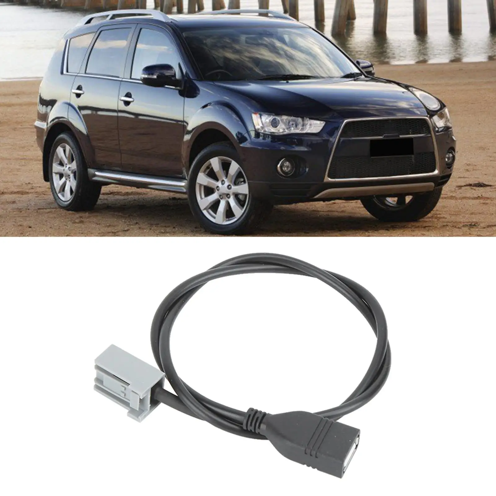 Car USB AUX Adapter Cable Support MP3 MP4 WMA USB Flash For outlander ASX for lancer 2009 onwards 3911-TFO-003