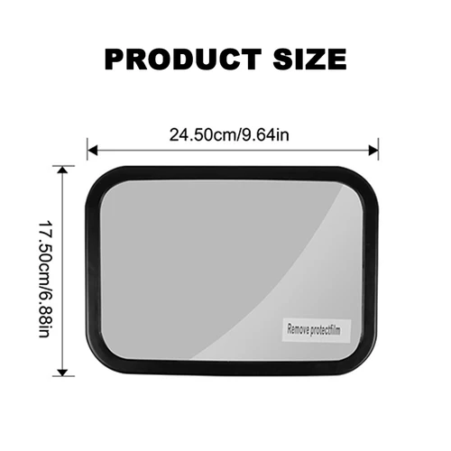 Imagen 2 del producto Espejo para bebé, reposacabezas trasero para asiento de coche, Monitor para niños, espejos interiores para bebés, Monitor de seguridad para asiento trasero para niños, rotación de 360 grados