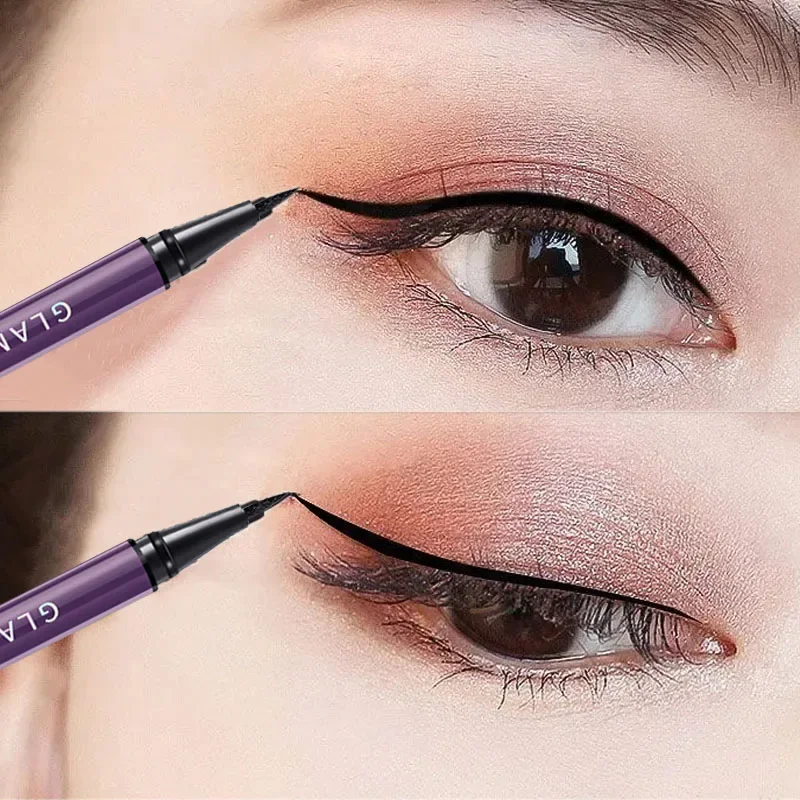 Matowy Eyeliner Pen Makeup wodoodporny, długi trwały szybko schnący gładki ultra-cienki czarny Eyeliner w płynie ołówek kosmetyki damskie