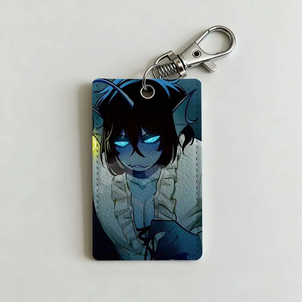 P-Pressure Sebastian Solace Card Case Leather Card Holder Keychain Key Ring Door Access Tags ID Card Case Keychain