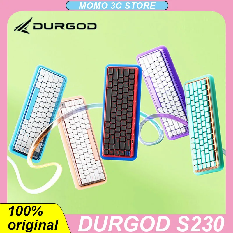 

Durgod S230 Mechanical Keyboard 2Mode Bluetooth Wireless 2.4G ABS Keycaps Ergonomics Pc Gaming E-sports Keyboards Office Laptop