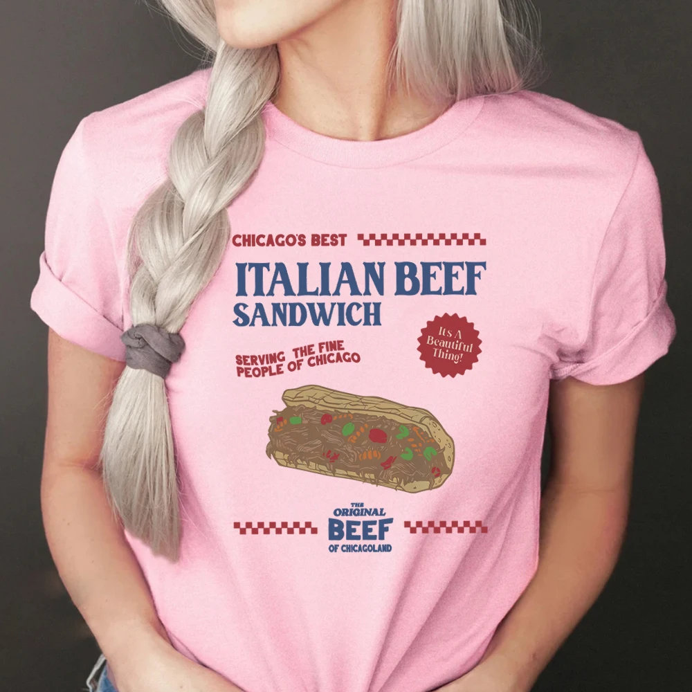 The Bear TV Show T Shirts Front & Back Unisex Retro Original Beef Sandwich Tees Chicagoland Restaurant T-Shirts The Bear TV Show