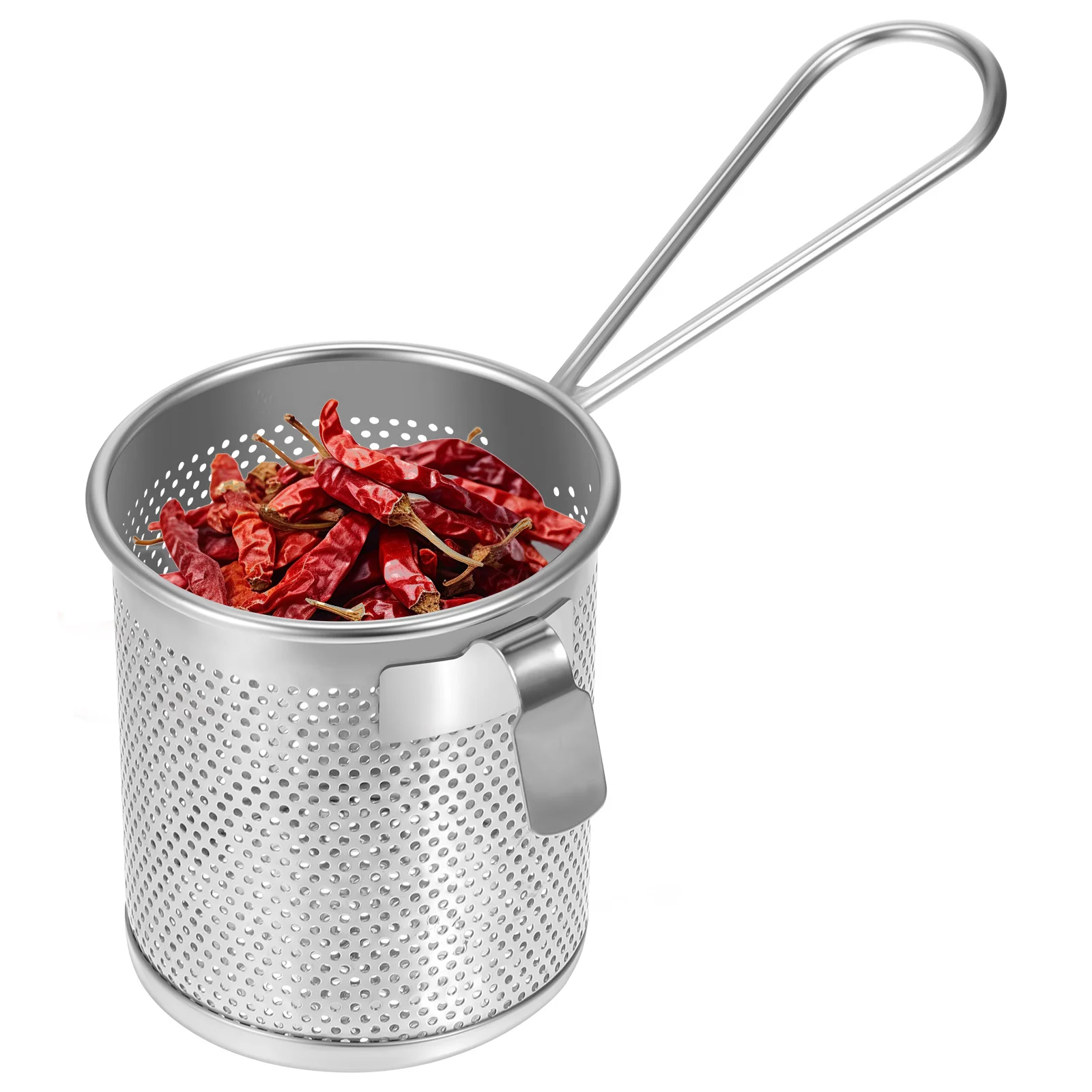 

Practical Hot-Pot Side Colander Simple Design Easy to Use Hanging Mesh Net Colander for Hot Pot Enjoyment