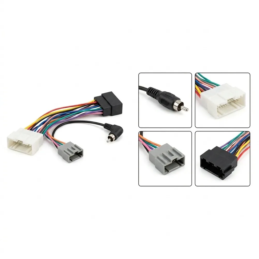 16 Pin Car Wiring Harness Adapter For Nissan Rogue Sentra For Versa Note For Android Head Unit Power Cable