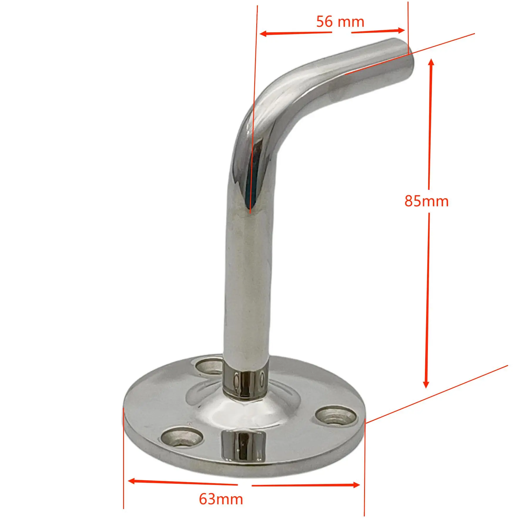 2 PCS 316 Stainless Steel Stair Railing Balustrade Handrail Bracket for Welding to Railing