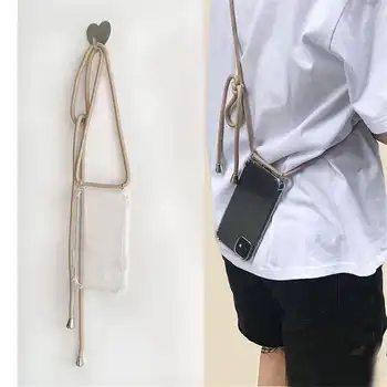 適用於摩托羅拉 Moto G60 G30 G20 G10 G22 G72 G53 G13 G23 E13 E32 E20 的透明斜背項鍊掛繩保護套,防震保護套 8 最佳銷售 摩托羅拉 Moto G60 手機殼 - №6