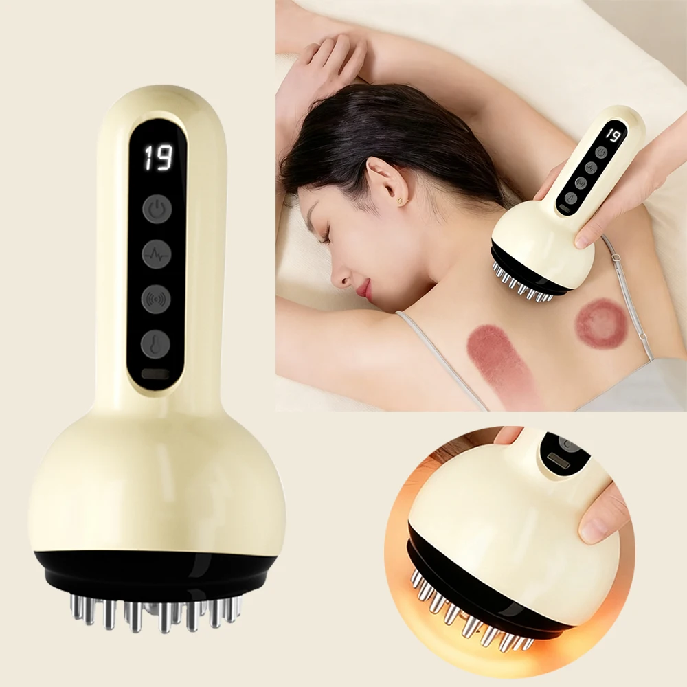 

Electric Meridian Brush Massager Handheld Abdominal Massager Ems Guasha Massage Brush Body Shaping and Heating Back Massager