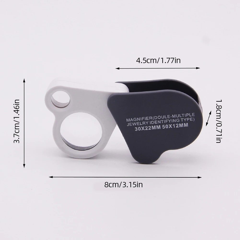 30X 50X Foldable Pocket Magnifier Mini Jewelry Magnifying Portable Handheld Reading Magnifying Glass Loupe Lens Eye Magnifier