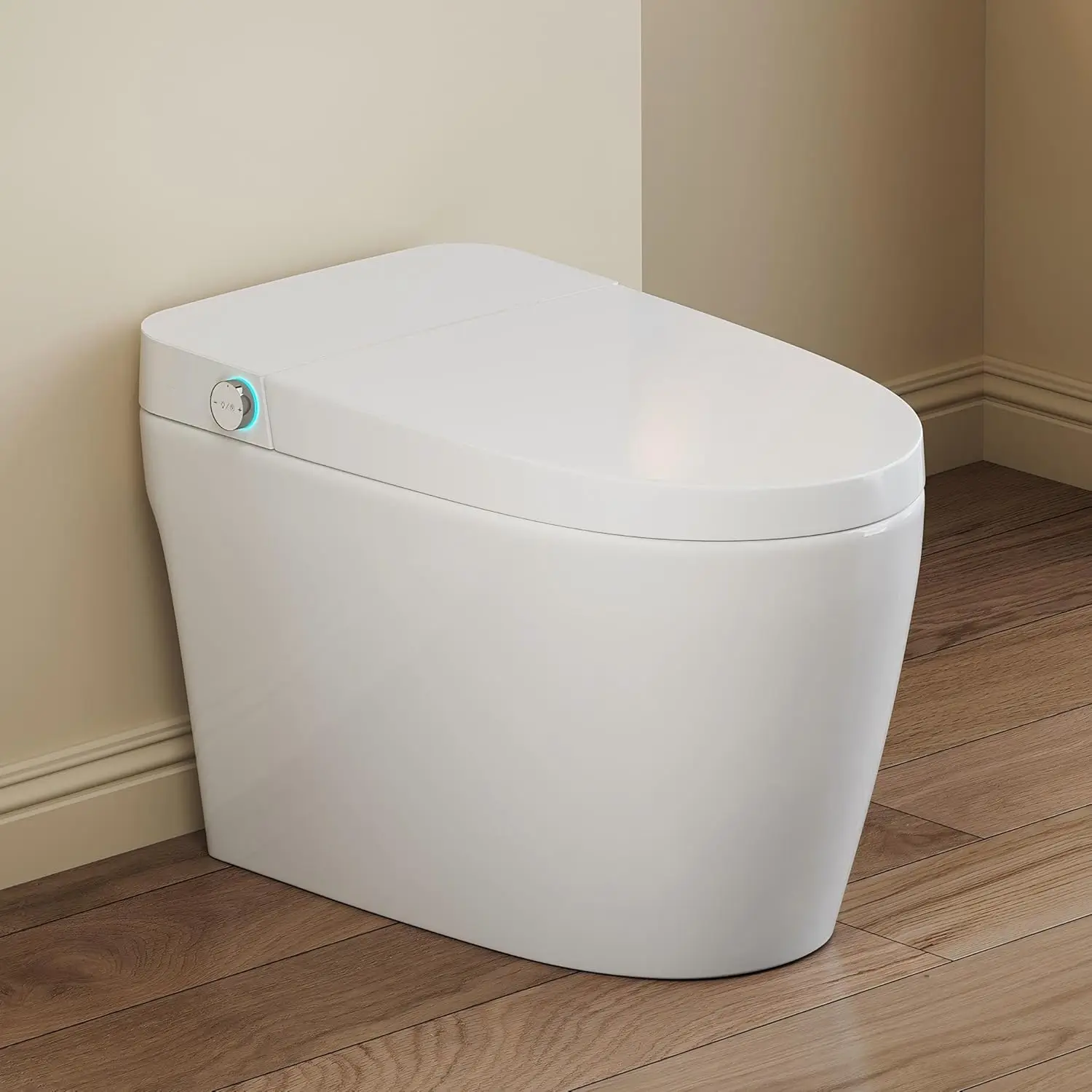 

Foot Sensor Flush, Soft Close Lid, Night Light, Tankless, Customized