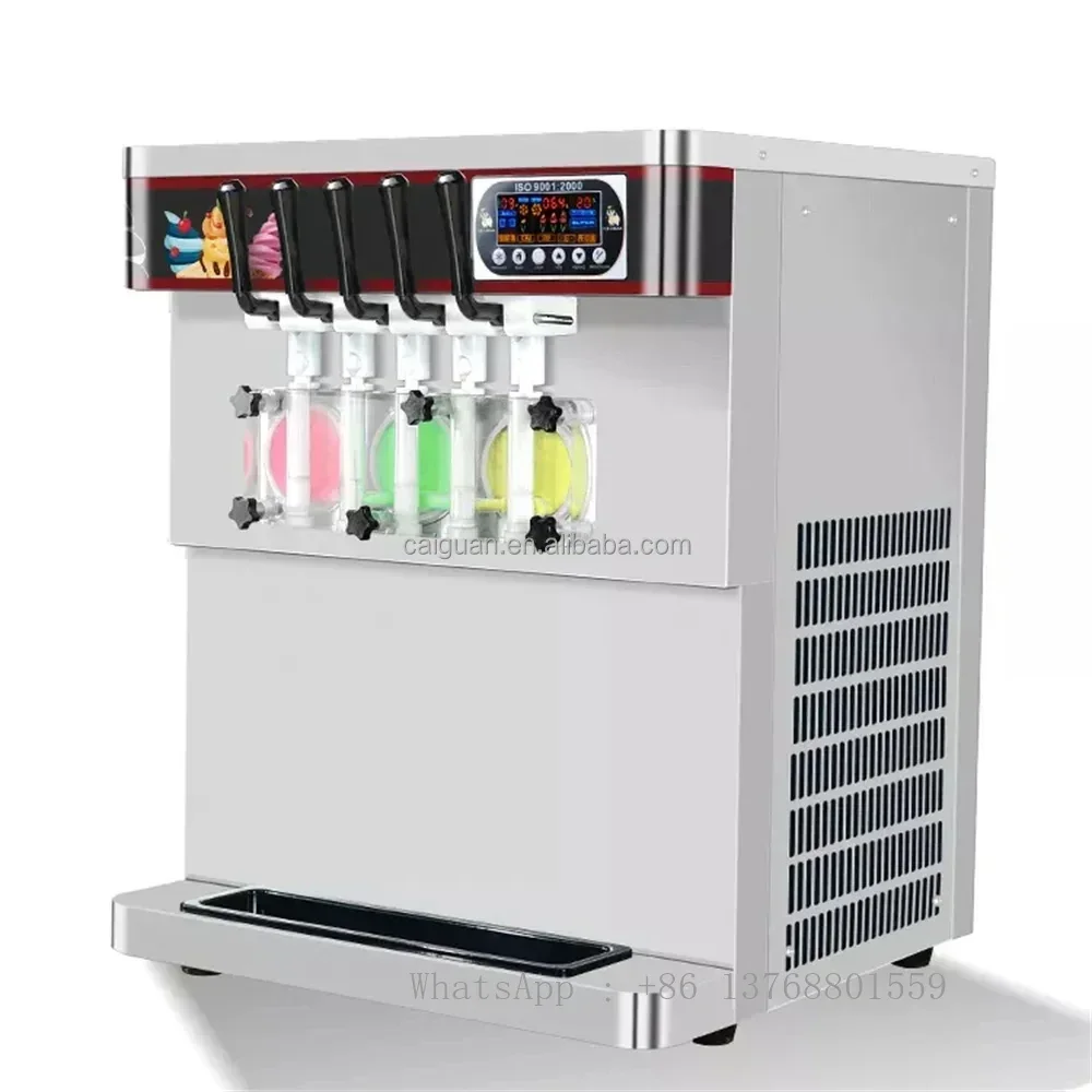 

Automatic Soft Ice Cream Vending Machine Soft Serve Machine Ice Cream 5 Flavors