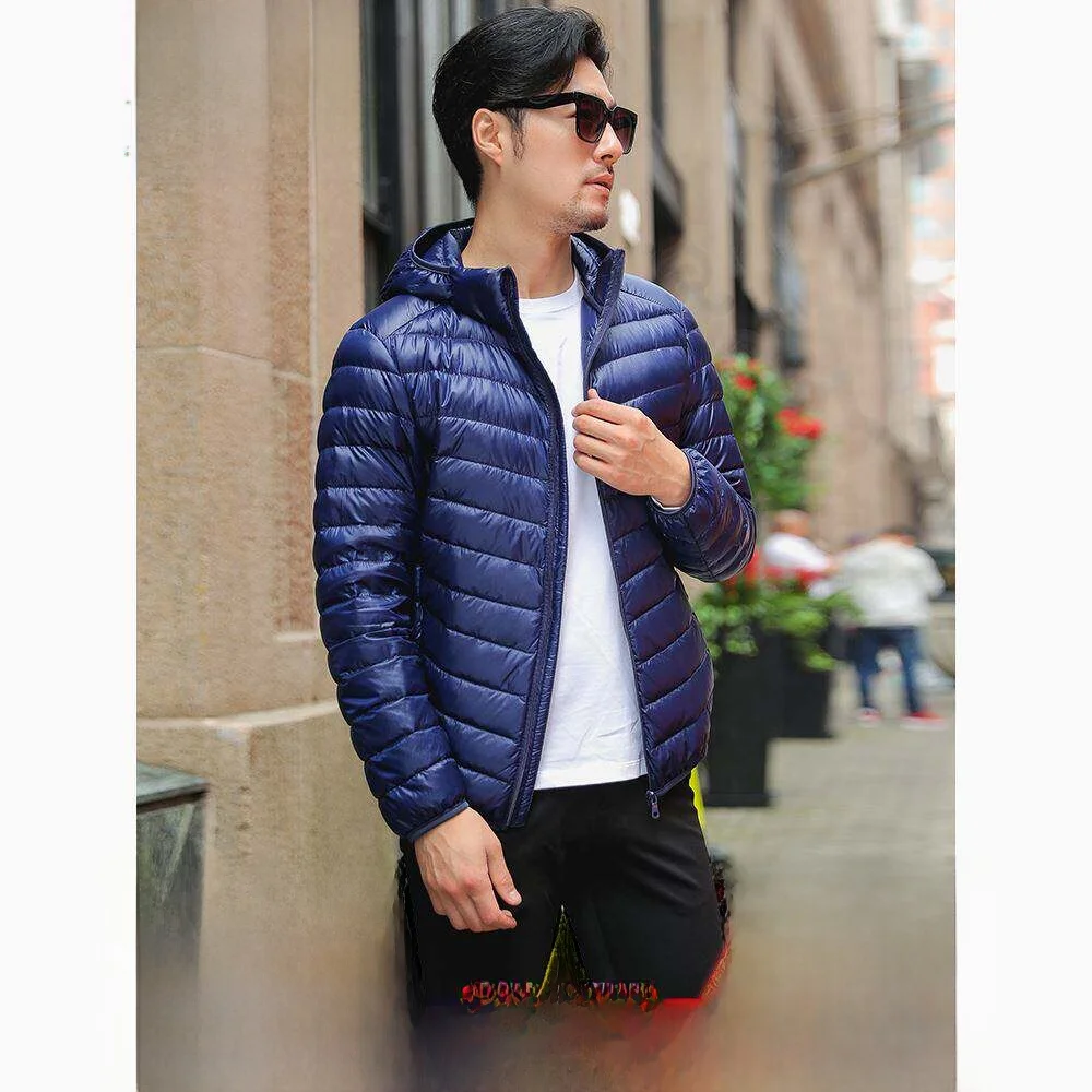 

Lightweight Short down Cotton Jacket for Men Casual Autumn Winter Outerwear Warm Standard Fit Youth Fashion Stand Collar