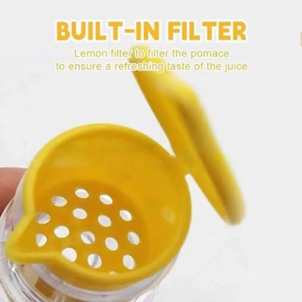 Mini exprimidor de limón portátil, exprimidor de frutas Manual fácil de usar, exprimidor de cítricos transparente
